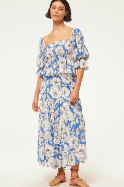 MISA Los Angeles Misa Classics|Matching Sets>VIDA TOP Gardeniacrinkle