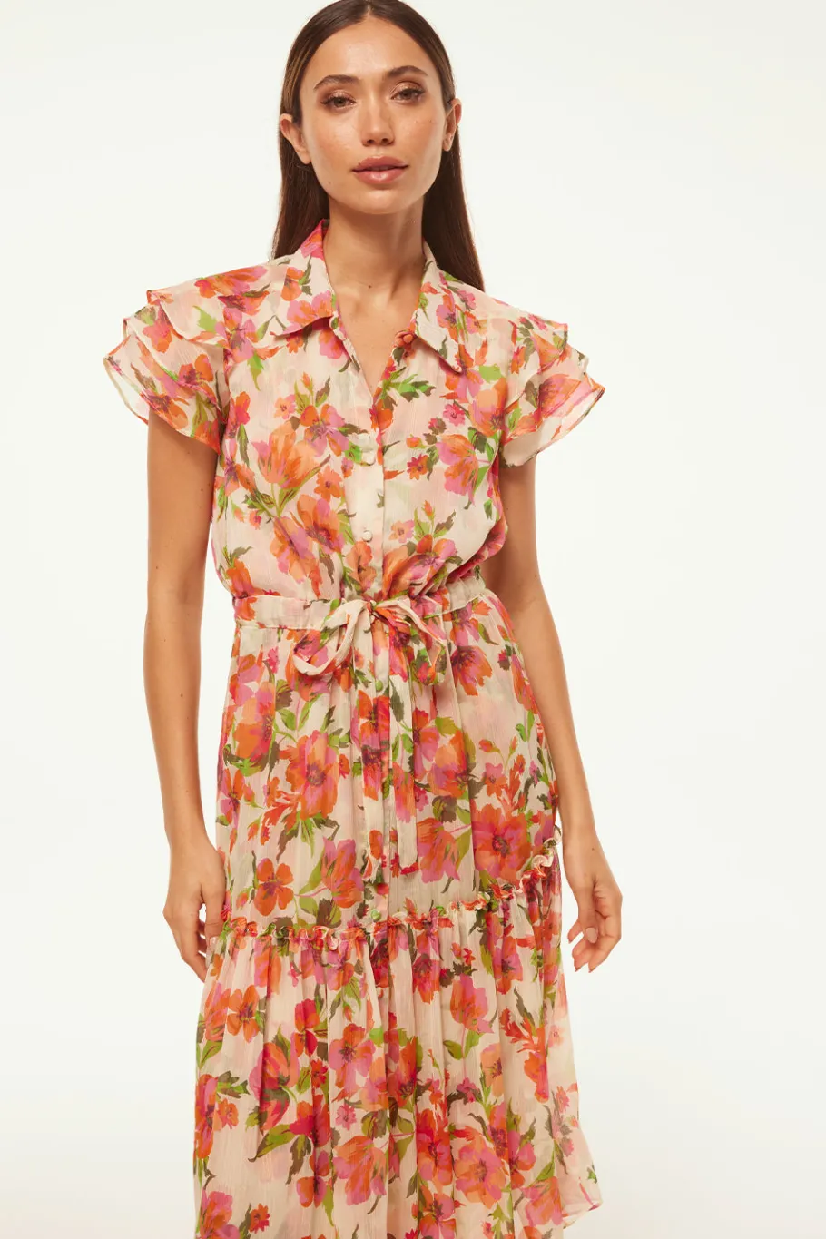 MISA Los Angeles Wedding Guest|Engagement Party>VIOLA DRESS Palmareibloomschiffon