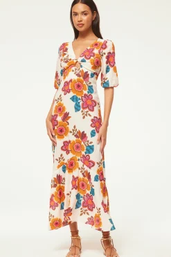 MISA Los Angeles Cut-out|Misa Classics>WALLIS DRESS Floramarbella