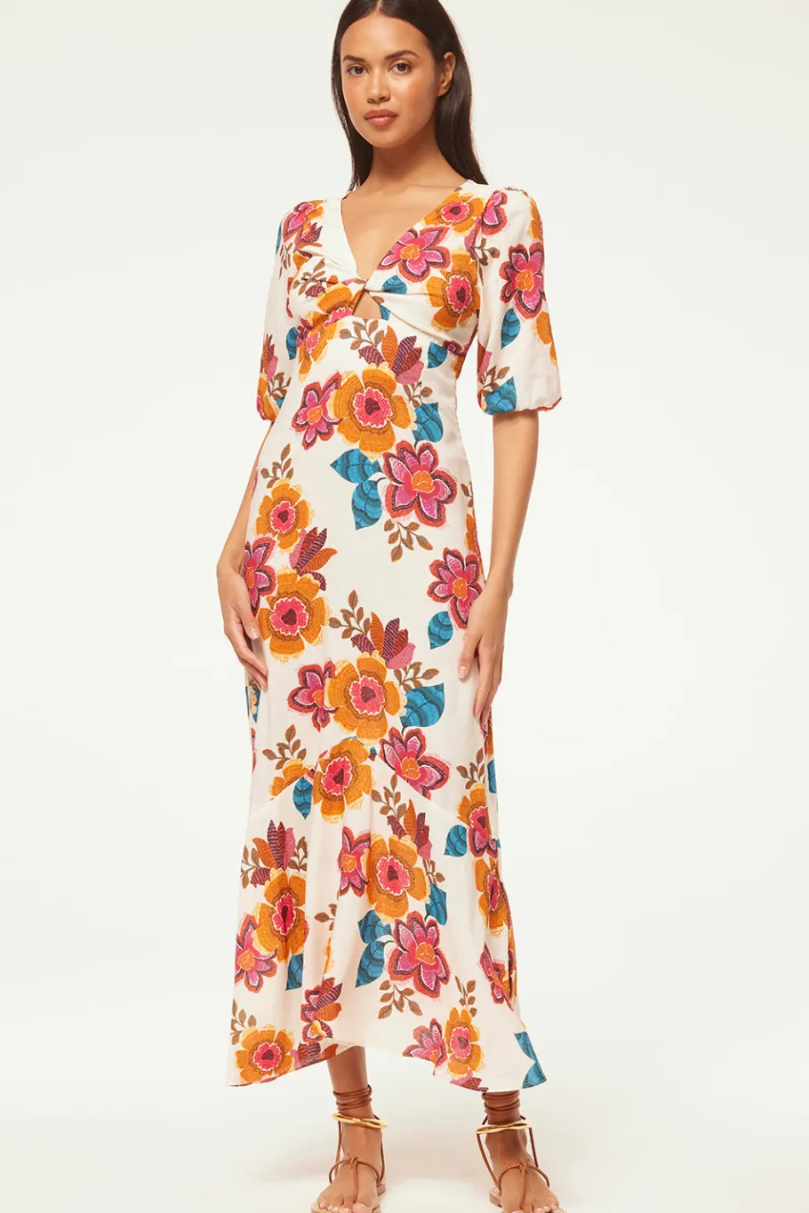 MISA Los Angeles Cut-out|Misa Classics>WALLIS DRESS Floramarbella