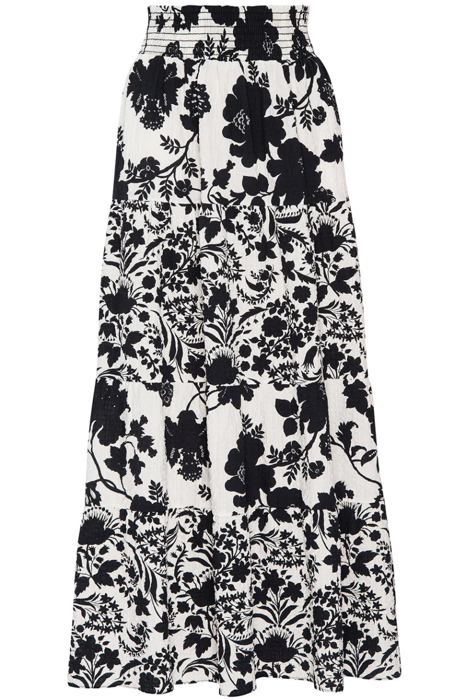 MISA Los Angeles Honeymoon|Matching Sets>YELENA SKIRT Floranegra