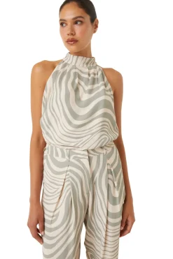 MISA Los Angeles Matching Sets|Tops>YVAN TOP Abstractzebra