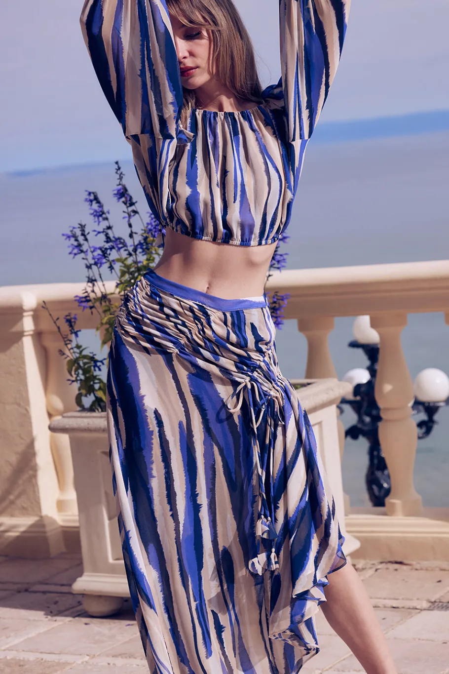 MISA Los Angeles Skirts & Shorts>ZULIKA SKIRT Stripedinstinct