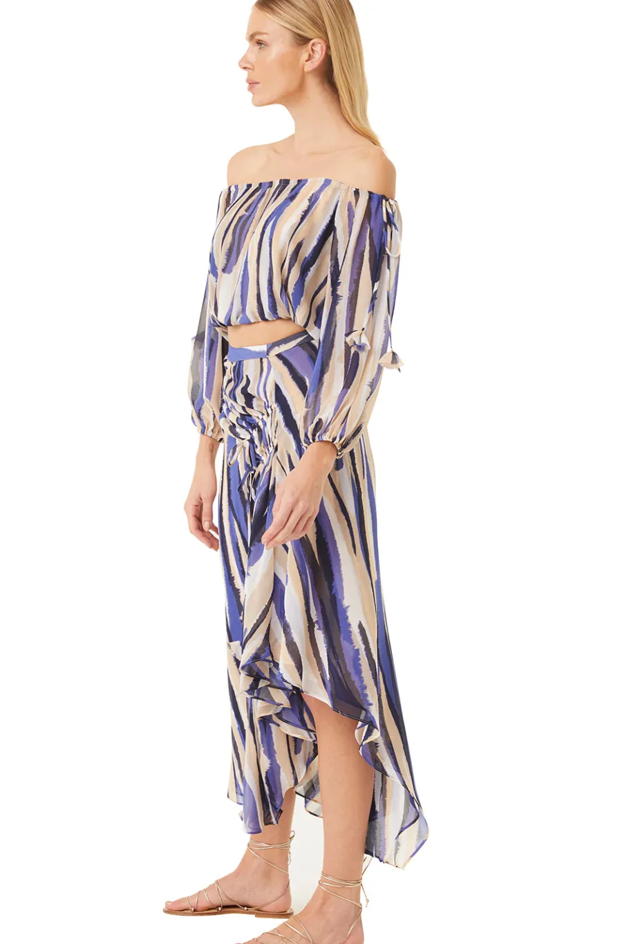 MISA Los Angeles Skirts & Shorts>ZULIKA SKIRT Stripedinstinct